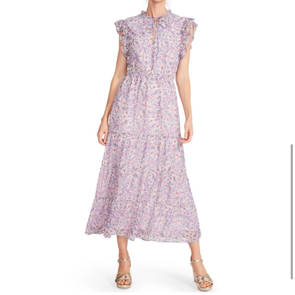 BB Dakota By Steve Madden Sleeveless Printed Chiffon Dress